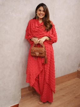 House of Fett - Crimson Red Top with Pant Co-Ords