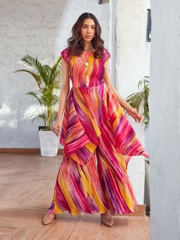 House of Fett - Zuma Pleated Multicolor Palazzo