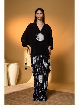 Masaba - Black Celestial Nomad Top with Skirt