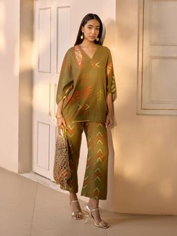 House of Fett - Nomad Safari Green Top with Pant Co-Ords