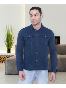 KUONS AVENUE - Mens Blue Casual Trucker Denim Jacket