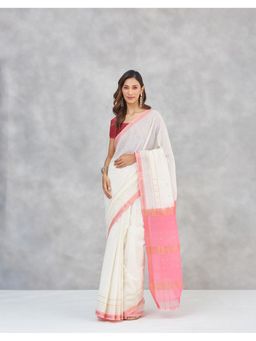 Fabindia - Natural Cotton Blend Saree Without Blouse