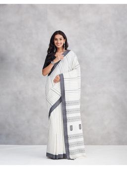 Fabindia - Natural Cotton Blend Saree Without Blouse