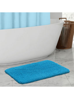 OBSESSIONS - Polyester Solid Bath Mat (L)60 X (W)40 cm Blue