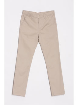 Allen Solly - Boys Beige Slim Fit Solid Trouser