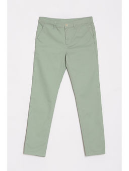 Allen Solly - Boys Green Slim Fit Solid Trouser