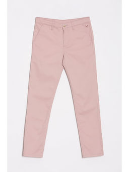Allen Solly - Boys Pink Slim Fit Solid Trouser