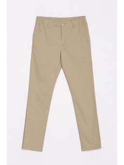 Allen Solly - Boys Beige Slim Fit Solid Trouser