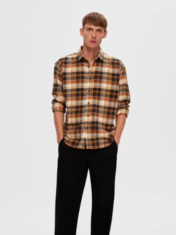Selected - Yellow Check Print Full Sleeves Shirt