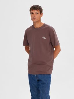 Selected - Brown Organic Cotton T-Shirt