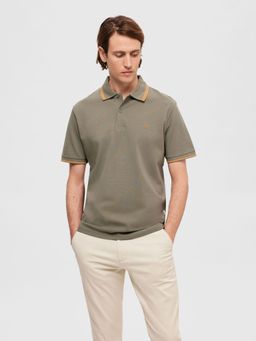 Selected - Green Contrast Tipping Polo T-Shirt