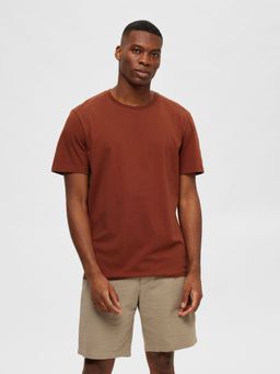Selected - Rust Brown Crew Neck T-Shirt