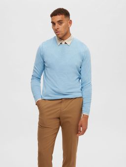 Selected - Light Blue Crew Neck Pullover