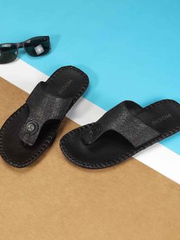 Mochi - Mens Black Open Casual - Sandals with Flat sole