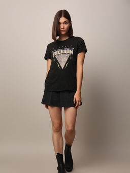 ONLY - Printed Black T-Shirt