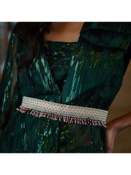 Lovetobag - Kiah Belt Pristine Ivory Ruby Red