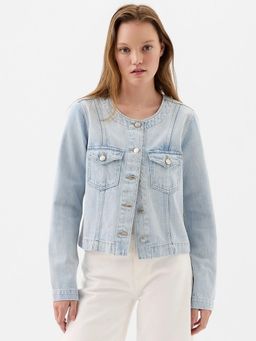 GAP - Women's Blue Solid Jacket