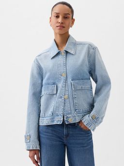 GAP - Women's Blue Solid Jacket