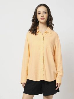 GAP - Orange Women's Spread Collar Shirt