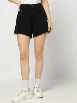 GAP - Women's Black Regular Fit Shorts