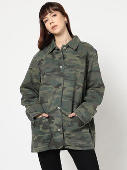 GAP - Women's Camouflage Spread Collar Shacket