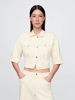 GAP - Women's Regular Denim Spread Collar Jacket