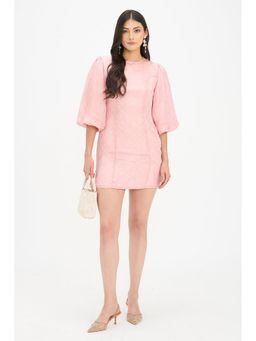 Virgio - Peach Viscose Mini Dress