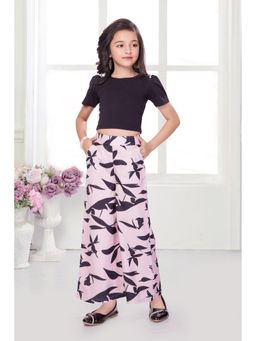 Mini Stitch - Black Muslin Stylish Co-Ord Set