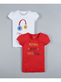PLUM TREE - Mommy Superstar Print T-Shirt (Pack Of 2)