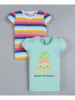 PLUM TREE - Pineapple Print T-Shirt (Pack Of 2)