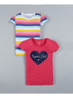 PLUM TREE - Super Girl Print T-Shirt (Pack Of 2)