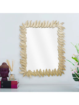 HomeTown - Glamor Iron Mirror In Gold Colour