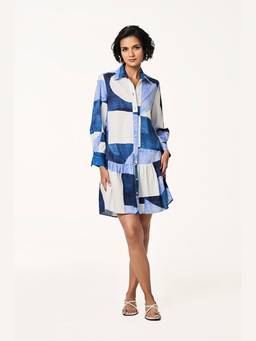 TERRA LUNA - Mirri Multi Colored Printed A Line Mini Dress