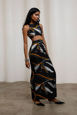 Advait - Iro Multicolor Top with Skirt