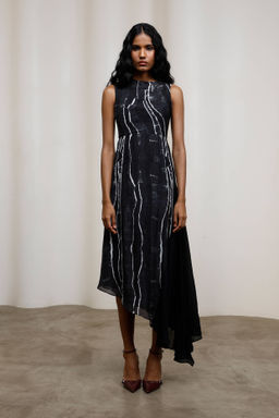 Advait - Rei Asymmetrical Midi Dress