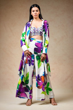THETAA - Printed White Co-Ord Set