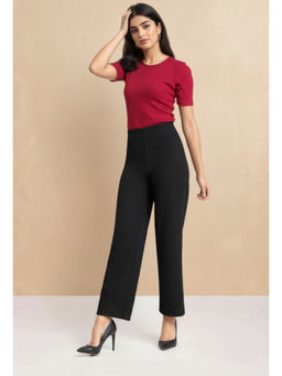 FableStreet - Women LivIn Wide Leg Pant - Black