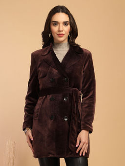 Gipsy - Brown Woman Stylish and Cozy Winter Coat with Belt (Set of 2)