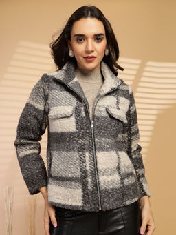 Gipsy - Grey Regular Fit Woman Stylish and Cozy Winter Jacket