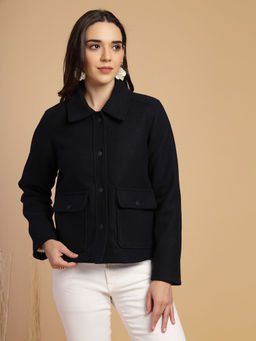 Gipsy - Navy Blue Woman Stylish and Cozy Winter Jacket