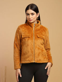 Gipsy - Tan Regular Fit Woman Stylish and Cozy Winter Jacket
