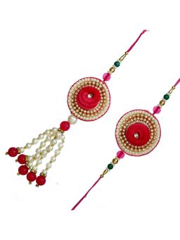 eCraftIndia - Bhaiya Bhabhi Rakhi Set & Roli Chawal Pack, Raksha Bandhan Greeting Card