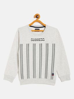 CRIMSOUNE CLUB - Boy White Printed Round Neck Sweatshirt