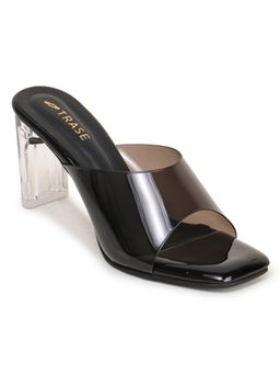 TRASE - Women Black Casual Block Heels