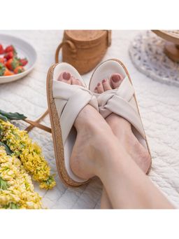 Coral Haze - Petal Ivory Sandals