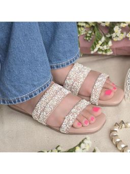 Coral Haze - Women Peach Barbara Flats