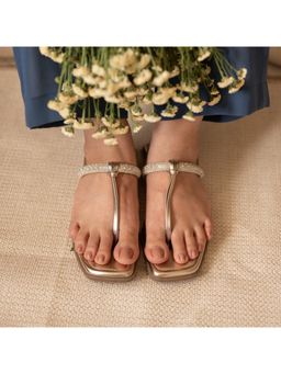 Coral Haze - Glint Women Gold Flats