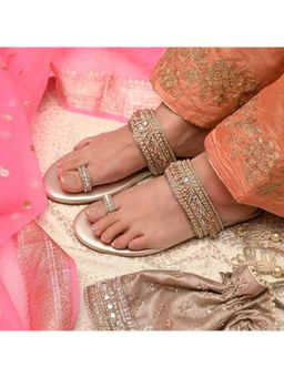 Coral Haze - Women Silver Adah Kolhapuris