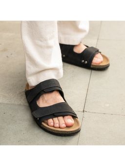 Coral Haze - Fangio Men Black Sandals