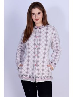 Montrex - Woolen Light Pink Stylish Cardigan
